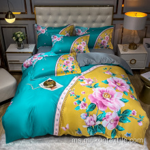 Set peralatan tempat tidur poliester tencel yang dibasuh 100%.